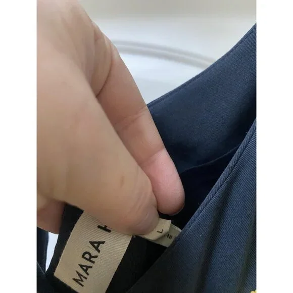 Mara Hoffman Georgia Face Dress Womens Large Beaded Art Slip Midi V Neck Strappy - Picture 6 of 7